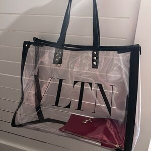 Valentino clear tote